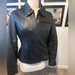 Boutique of leather Canada, Leather Motorcycle Jacket, black, size medium